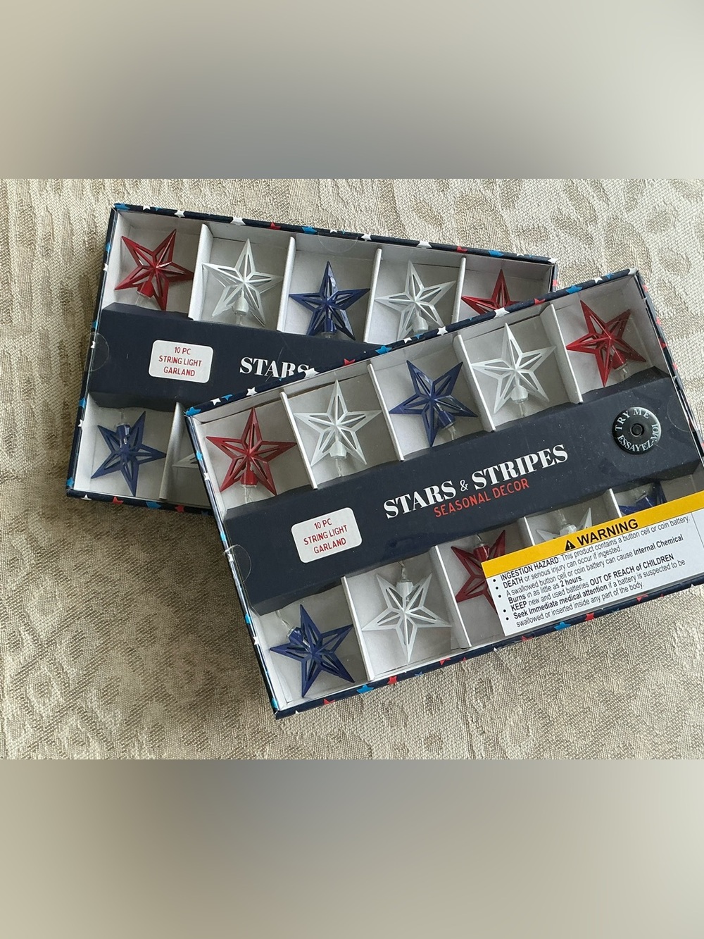 NWT Patriotic Star String Lights Garland - 10 Lights 🇺🇸